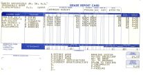 Grade 11 Report Card